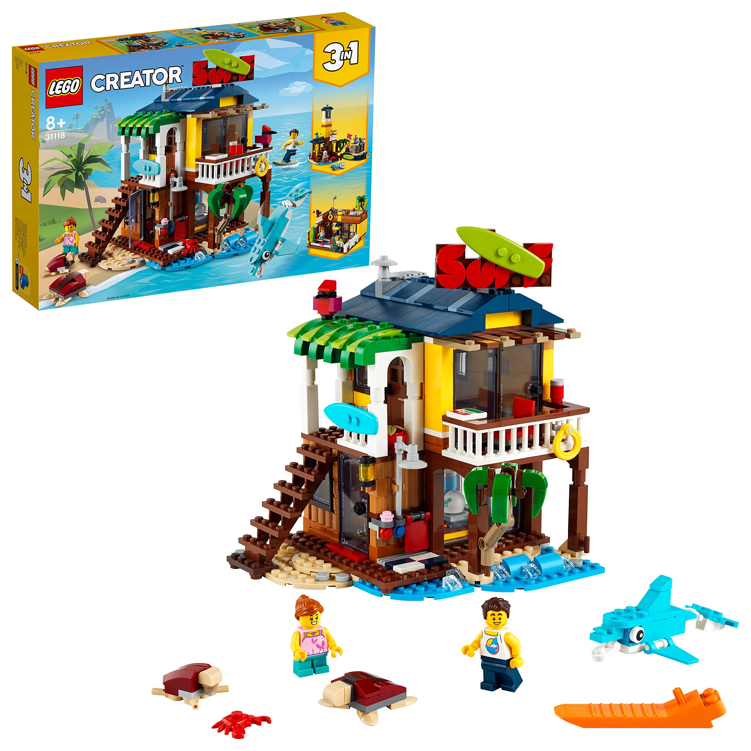 LEGO Creator 3in1 Surfer Beach House 31118 Building Kit (564 Pcs),Multicolor (B0B8NYLR4P) Amazon Price History, Amazon Price Tracker