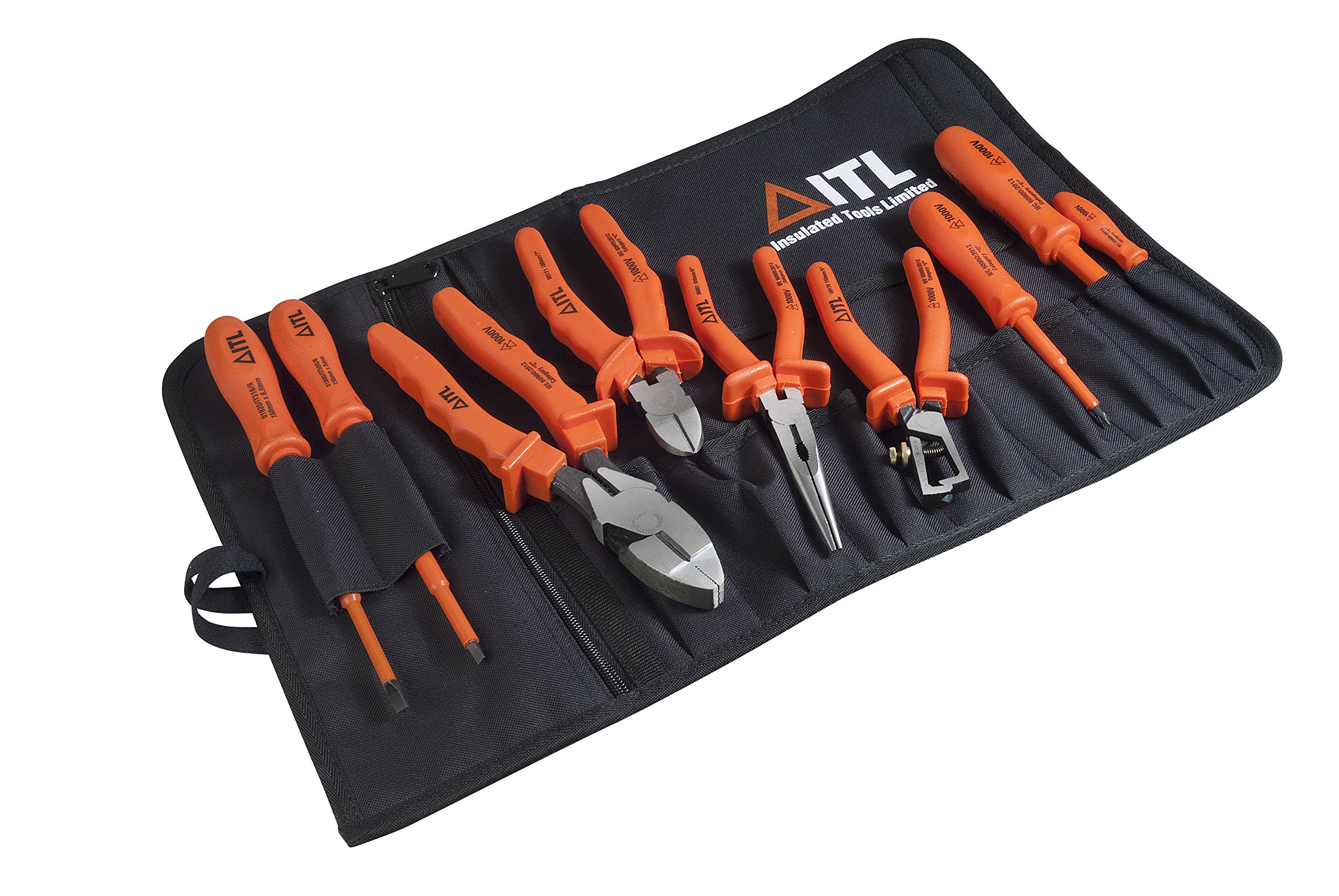 ITL Insulated Tools Ltd 00001 Electricians 9 pieces basic Kit with Roll