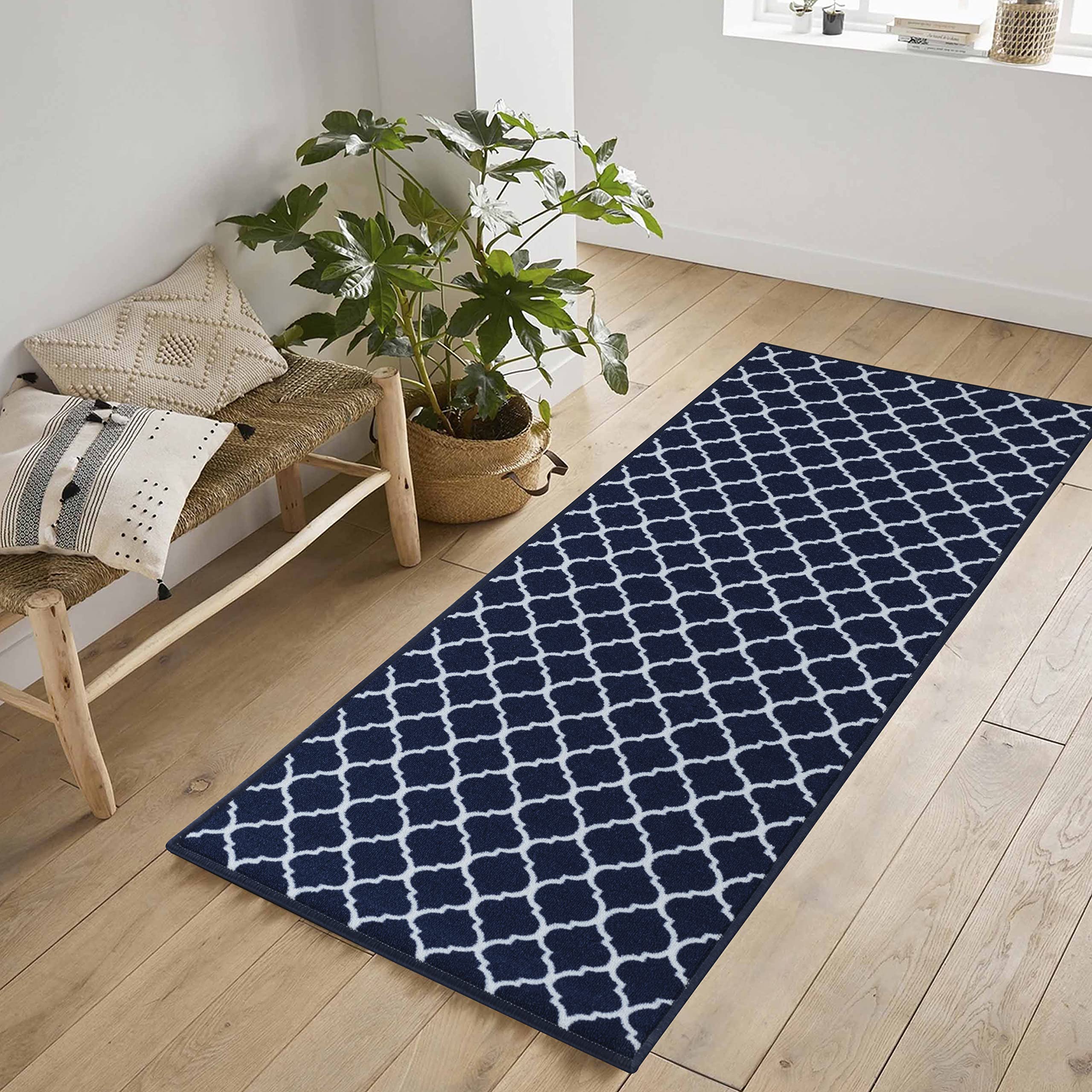 Washable Door Mat Kitchen Mats Non Slip Geometrical Design Hall Runner- Indoor Door Mat - Hallway-Passage Corridor Doormats - Floor Mat — view 78