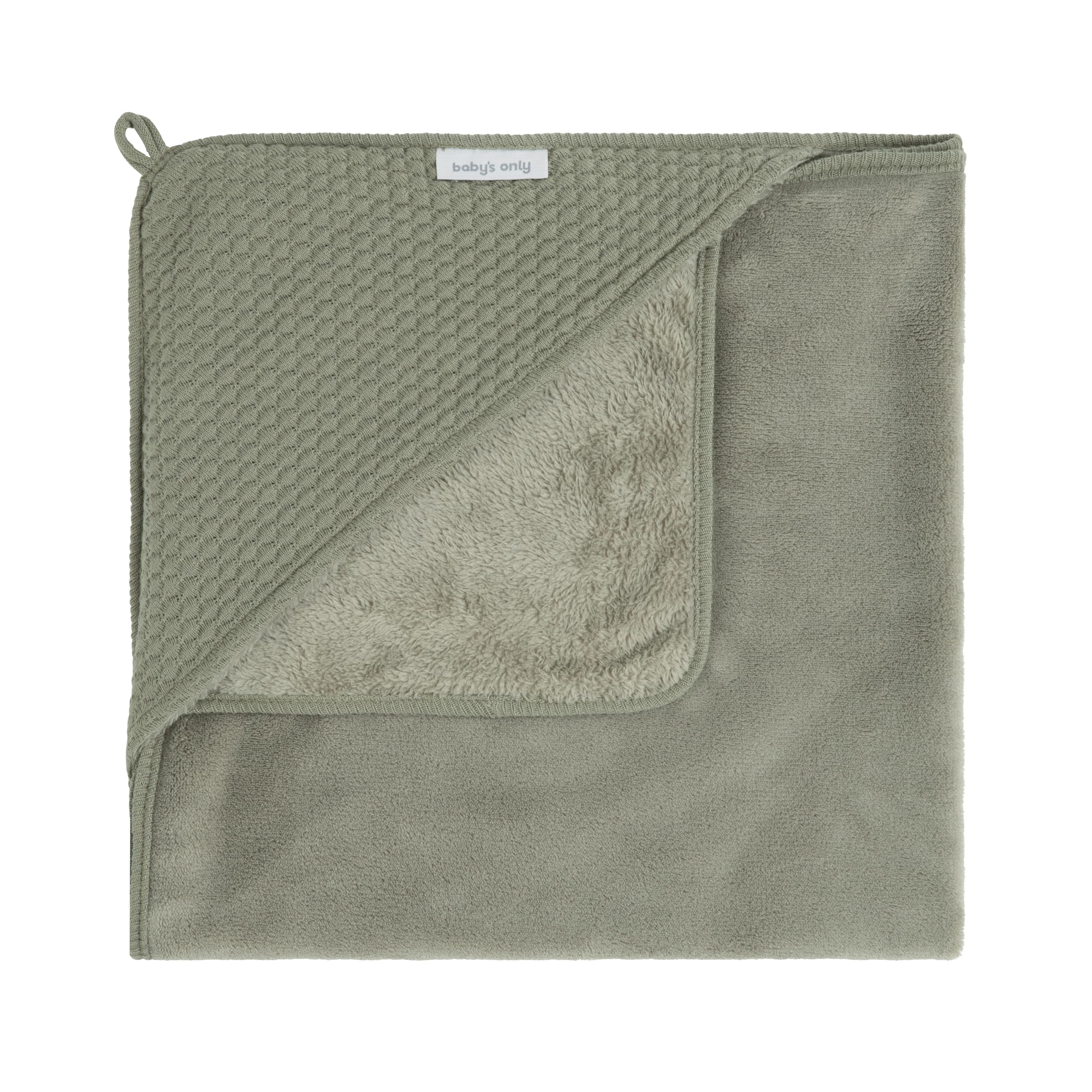 Baby's Only - Kocyk niemowlęcy z kapturem Sky - Urban Green - 75x75 cm