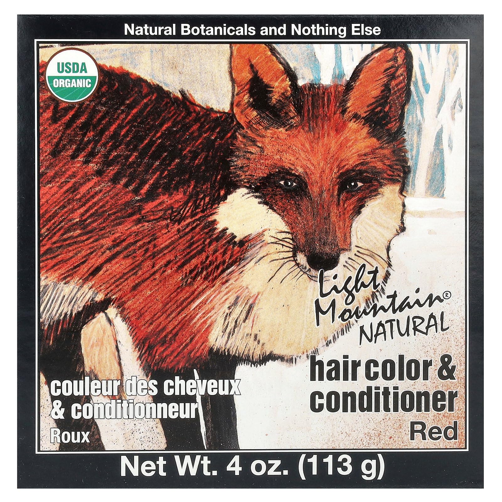 Light Mountain Organic Hair Color and Conditioner - Red - 4 oz