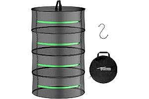 iPower Stack it Herb Drying Rack 2ft 4-Layer Foldable Mesh Drying Net for Herbs