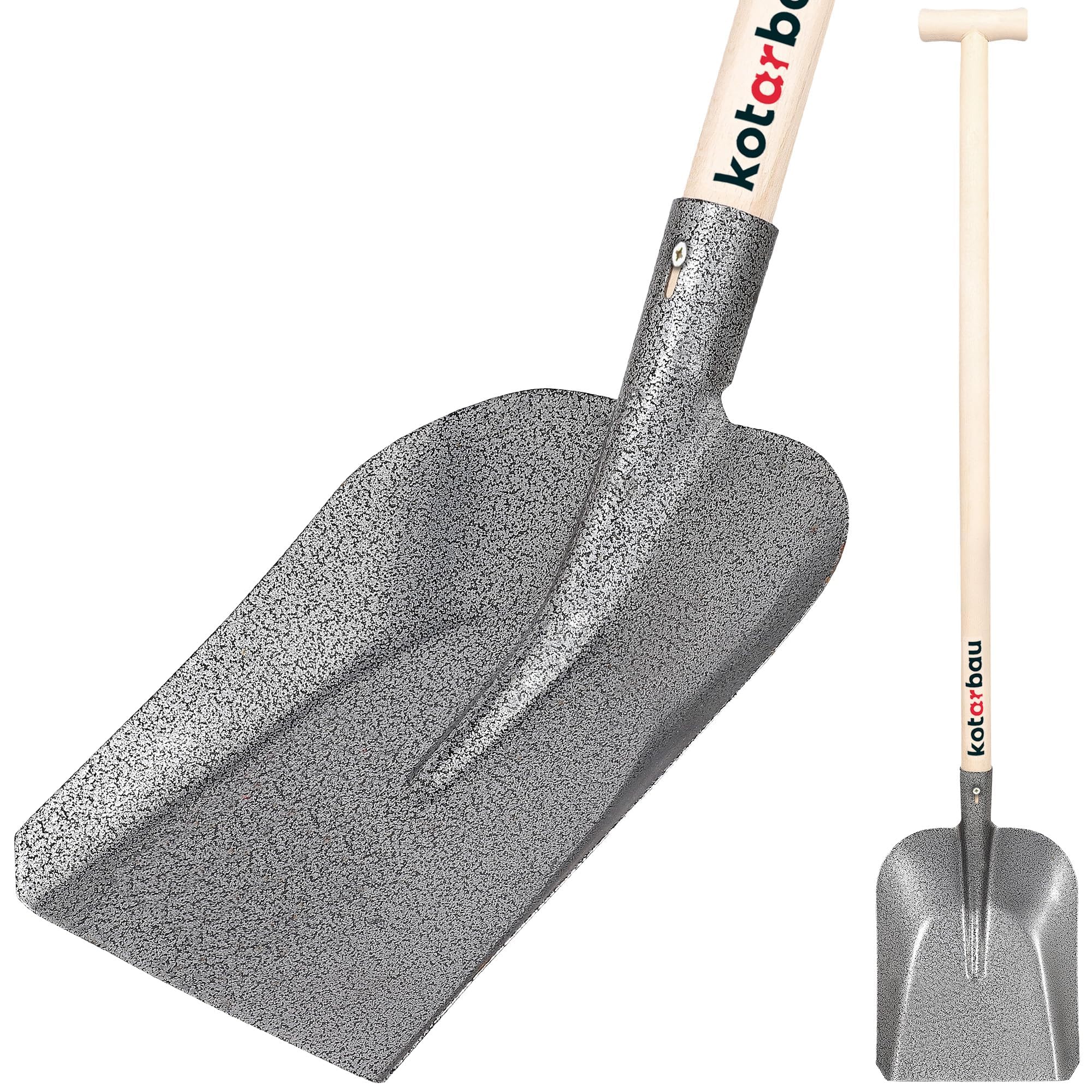 KOTARBAU Robusta pala da giardino 285 x 230 mm acciaio manico legno