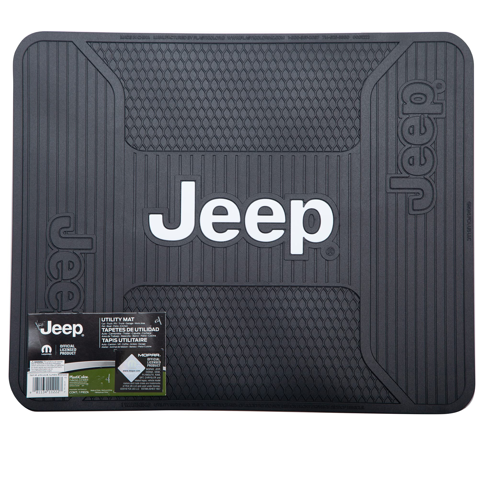Plasticolor 001222R01 Jeep Elite Style Rear Seat Floor Utility Mat for Car Truck or SUV 16 75 L — view 3