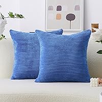 Vista 18 de Home Brilliant Fundas de Almohada Decorativas Blancas de 16x16, Juego de 2, Fundas de Almohada Decorativas de Acento, Funda de Almohada