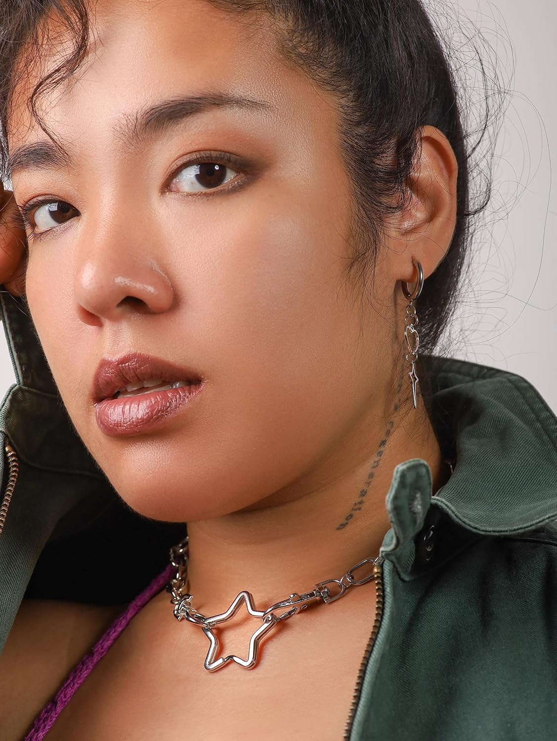 Sacina Grunge Y2k Aesthetic Star Necklace, Star Y2k Grunge Necklaces, Christmas New Year Jewelry Gift for Women - Image 4