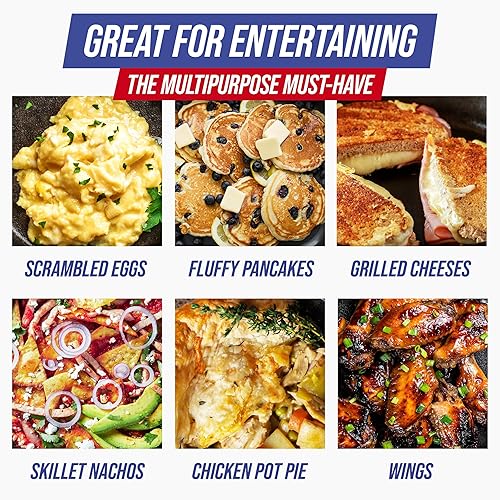 Miniatura 5 de Blue Diamond 7QT - Sartén eléctrica extragrande 5 en 1, interior antiadherente de cerámica saludable, sin PFAS no tóxico, control de temperatura,