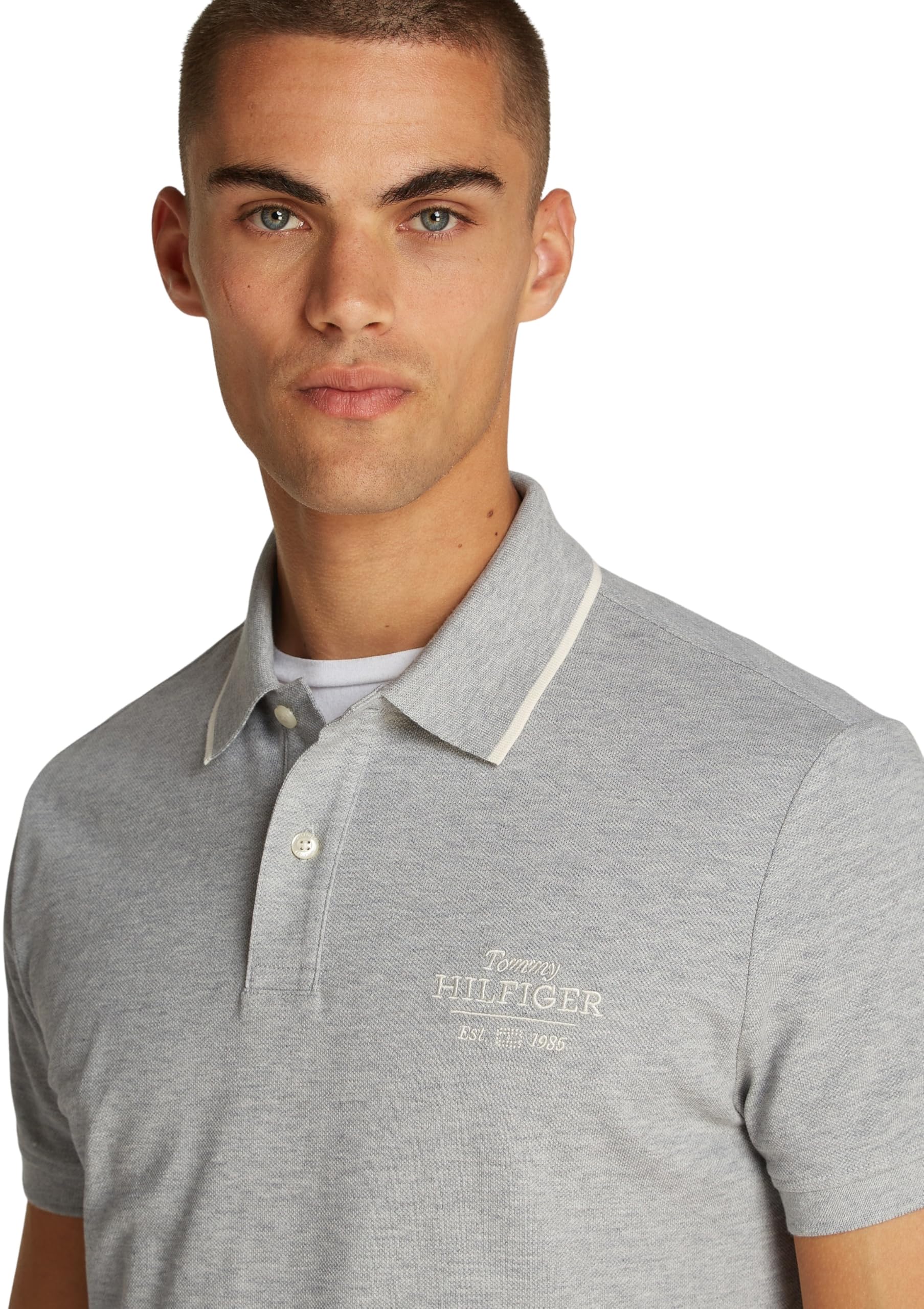Tommy Hilfiger Uomo Maglietta Polo Maniche Corte Left Chest Graphic Regular Fit