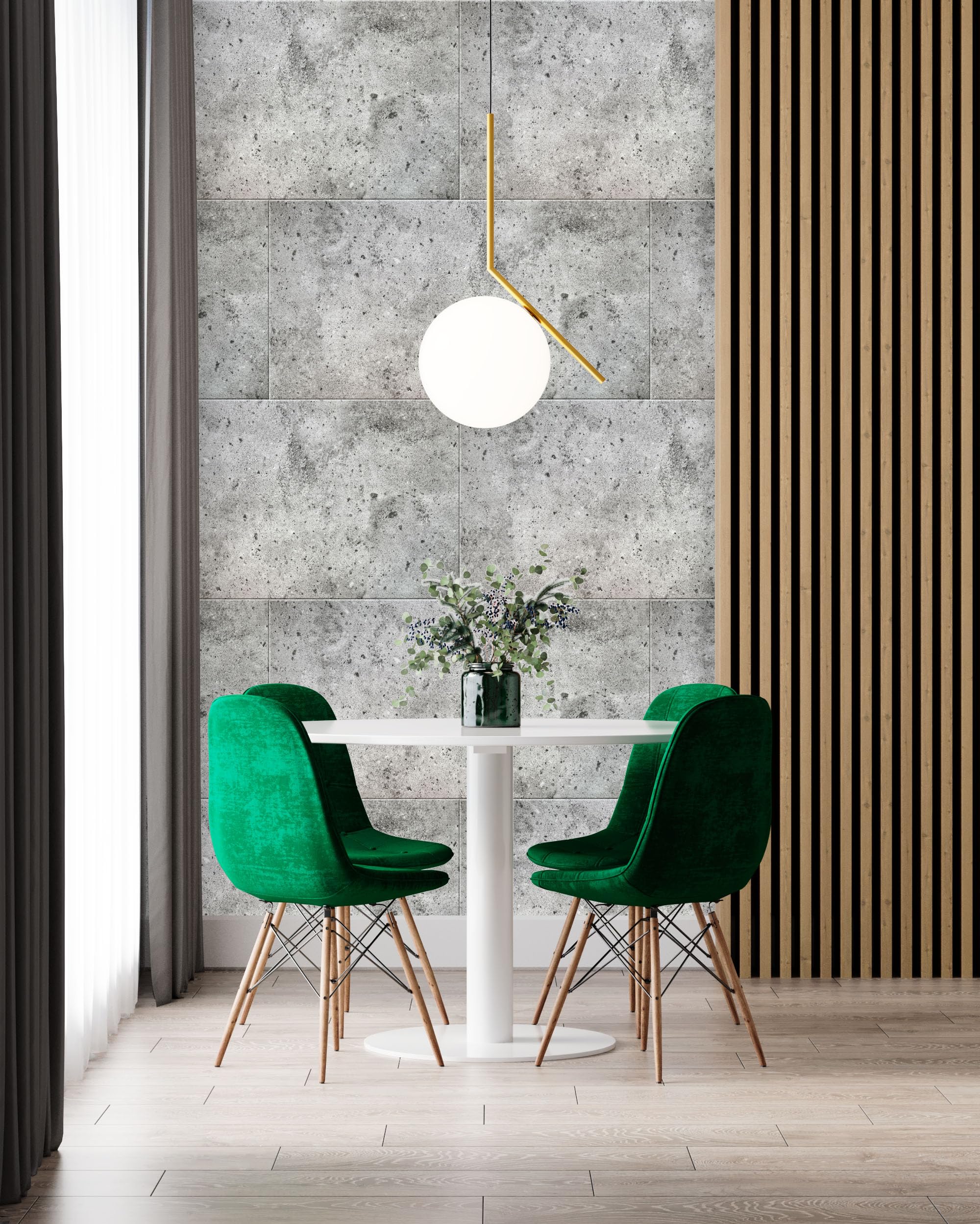 DECCART Wand-Paneele in Betonoptik - Deckenpaneele - Wandverkleidung Deckenverkleidung mit Beton-Imitat - Wandplatten in Grau aus Polystyrol - 100x50 cm - Betongrau - 7314 XL - 16 Stück (8 m²)