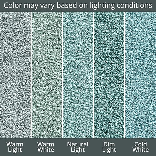 Miniatura 6 de mDesign Tapete redondo antideslizante de microfibra suave de poliéster, tapete de felpa absorbente de agua para tocador de baño, bañeraducha, diseño