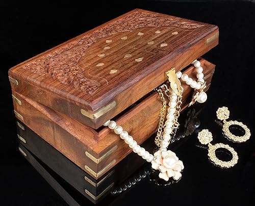 Miniatura 6 de Caja de recuerdos - Caja de memoria para recuerdo - Caja de madera - Caja decorativa - Caja de madera con tapa - Caja de cristal para guardar