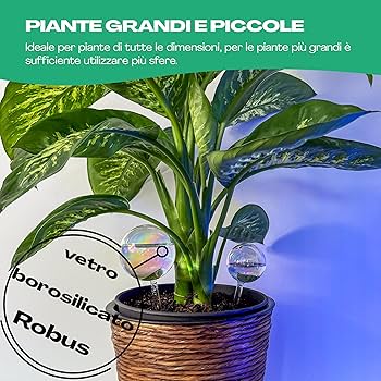2 Irrigatori Automatici A Goccia Per Piante In Vetro, Forma Ananas, 200ml, Rilascio Lento Per Vacanze - 2