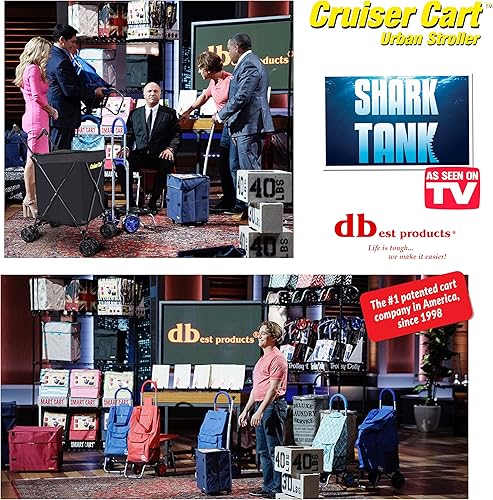 Miniatura 5 de dbest products Cruiser Cart Urban 360 - Cesta plegable para ropa sucia con ruedas, carrito utilitario plegable Carrito de Compras