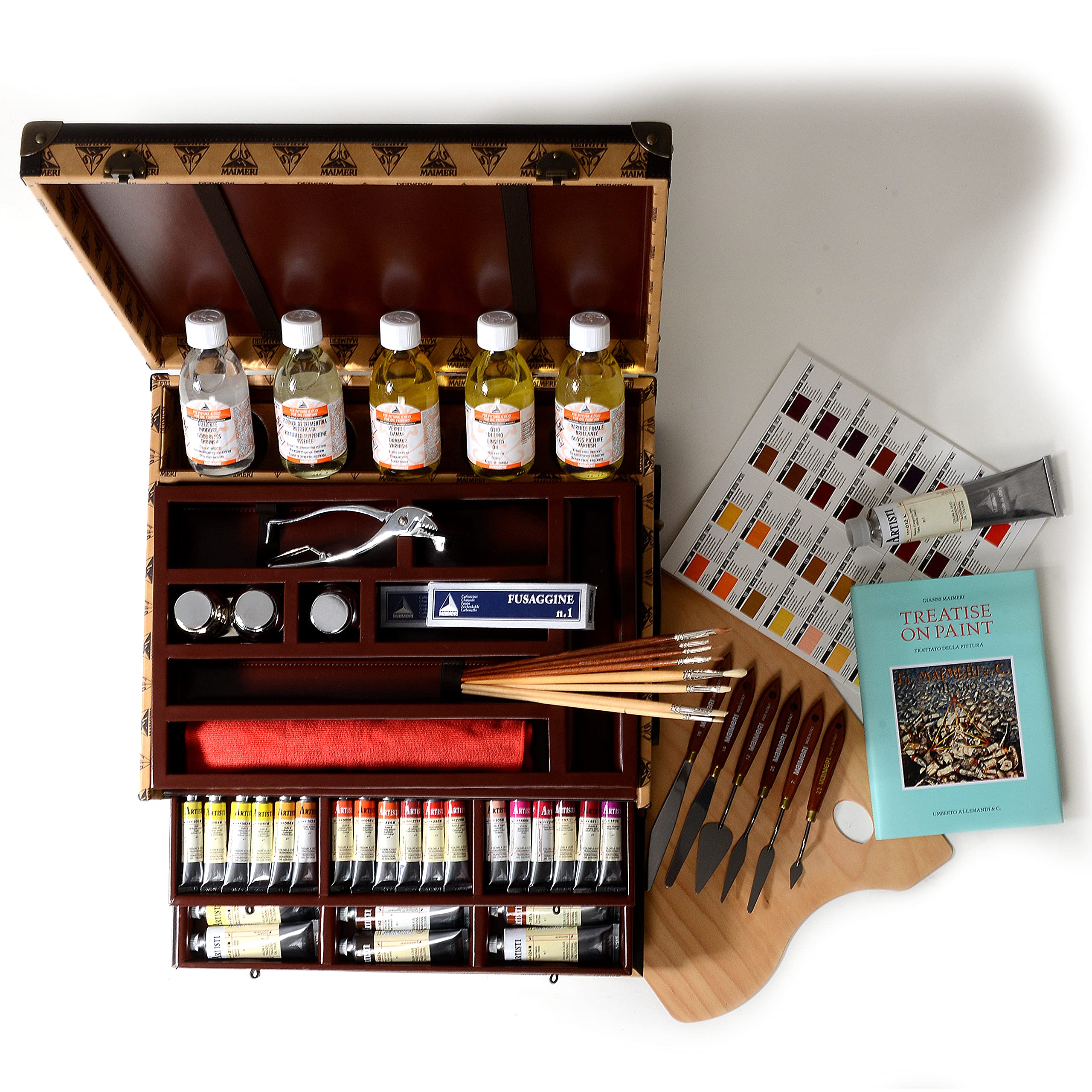 MAIMERI Artisti - Coffret vintage extra-luxueux couleurs à l'huile traditionnelles - 83 pièces