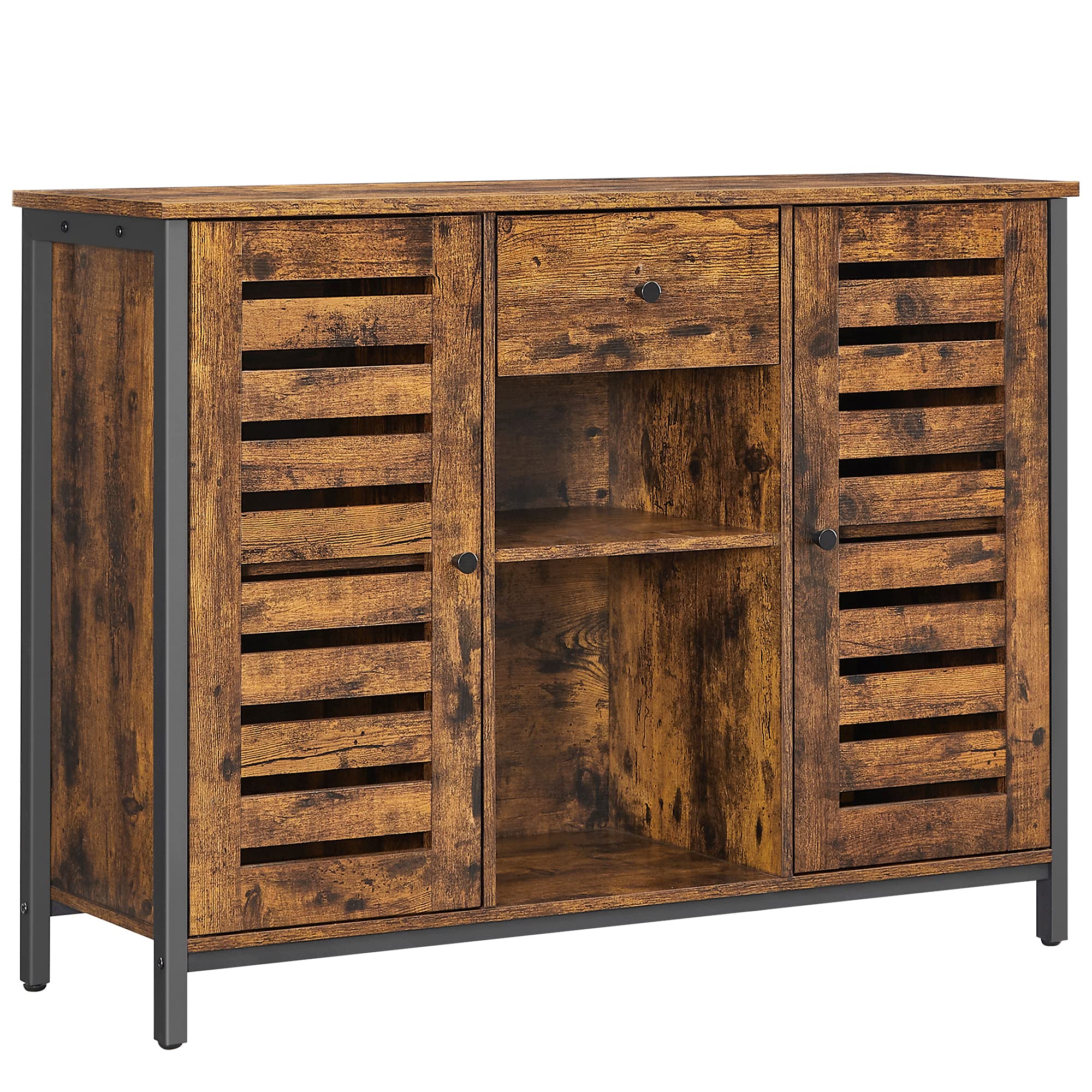 Buy VASAGLE Storage Sideboard with Drawer, Louvre Doors