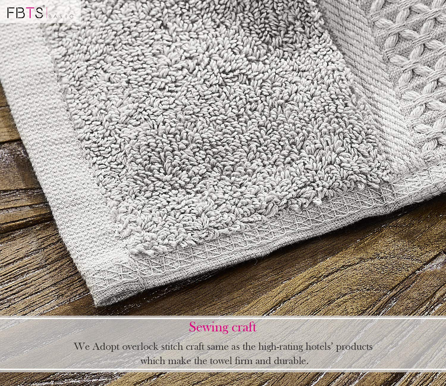 FBTS Basic Toallas de Mano DE 40 x 78 cm, Toallas de Lujo, Muy absorbentes, Extra Suaves, Calidad de Hotel de Cinco Estrellas