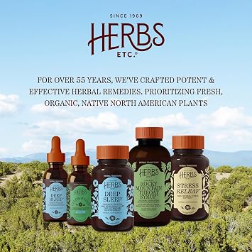 Herbs Etc. HB Pressure Tonic Classic Liquid Extract - Herbal Supplement for Healthy Circulation - Linden, Hawthorn & European Mistletoe - Vegan, Gluten-Free & Organic - 60 Count (60 Servings)