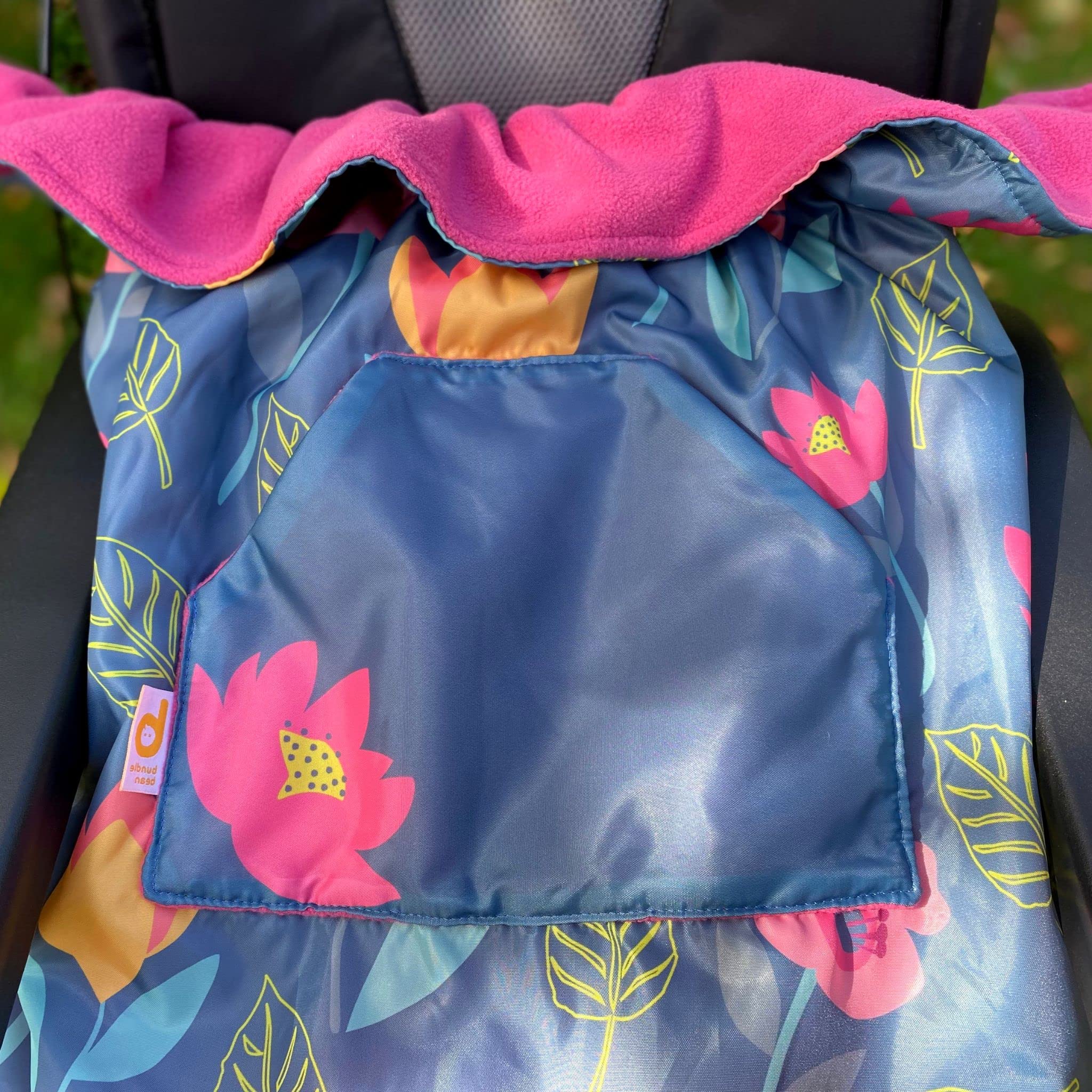 Wasserdichte Fleece-gefütterte Rollstuhl-Abdeckung, universelle Passform für manuelle und angetriebene Rollstühle, Erwachsenengröße, Rollstuhl-Zubehör, Wärme und Komfort (Blumenmuster)