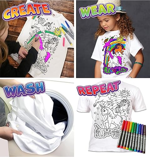 Miniatura 4 de Splat Planet Paquete de parachoques Magic Fabric Pens 20 bolígrafos mágicos lavables no tóxicos - Colorea tu propia camiseta, colorea y lava la
