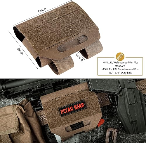 Miniatura 10 de PETAC GEAR Bolsa táctica Ifak, kit militar de microtrauma de primeros auxilios Molle, bolsas de supervivencia médica con cinturón. (solo bolsa)