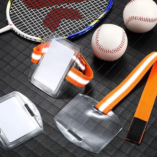 Miniatura 4 de Meanplan 100 soportes para insignia de brazo con correa ajustable, soporte para credencial de identificación, pase de brazalete con nombre para