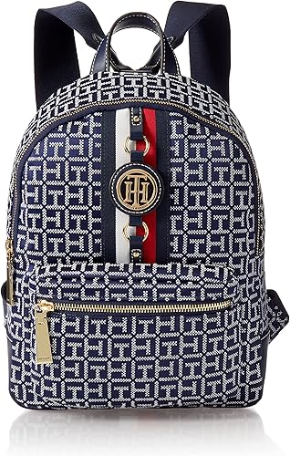 Tommy Hilfiger Jaden Plus - Mochila para mujer, Azul marinoBlanco, Tamaño único