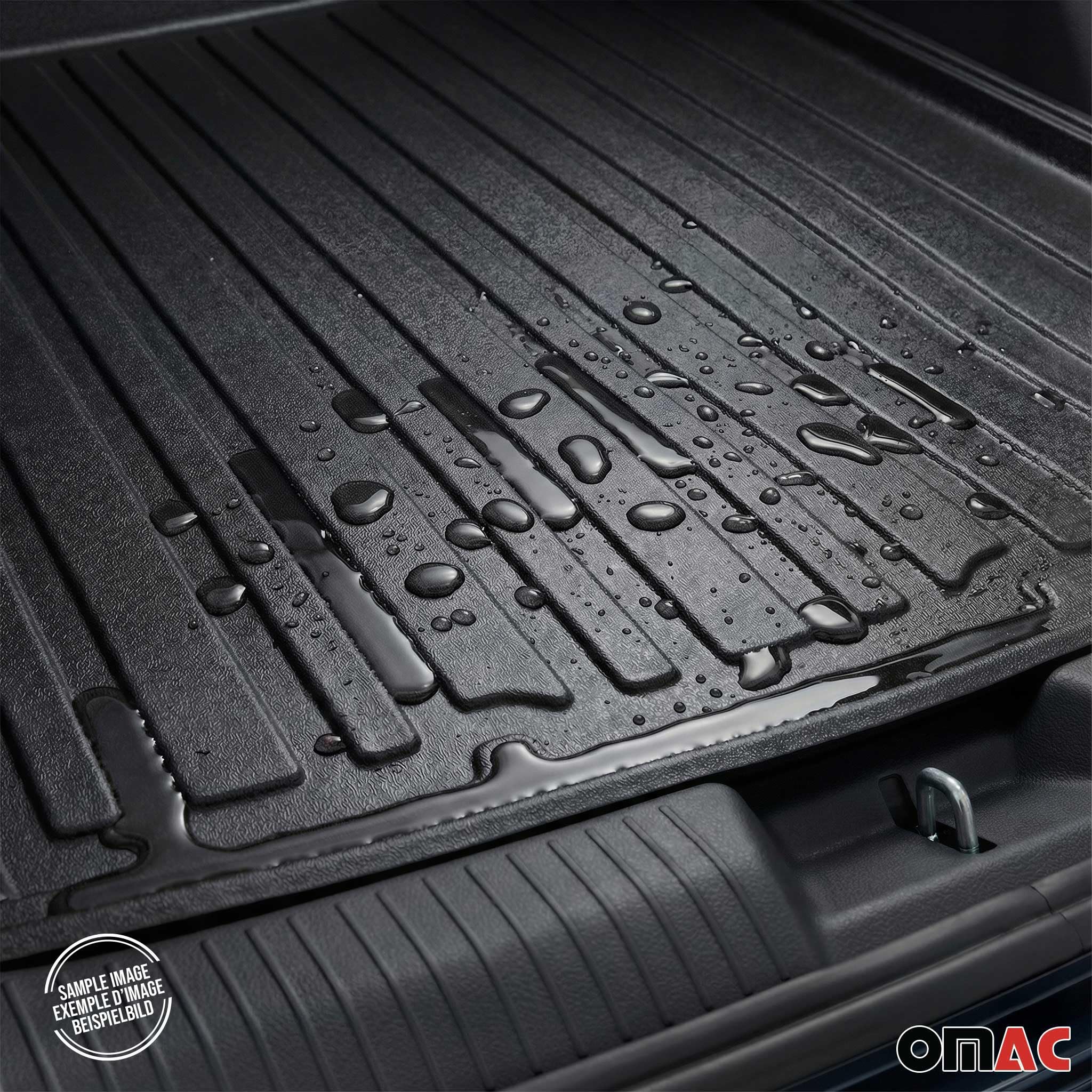 OMAC Alfombrillas & Bandeja Maletero Juego Compatible con Seat Arona 2017-2026 Obere Goma Negro 5X