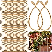Vista 11 de Zhengmy 20 lazos de guirnalda de Navidad extra largos de 25 pulgadas, lazos decorativos de Navidad para barandilla, reutilizables, flexibles