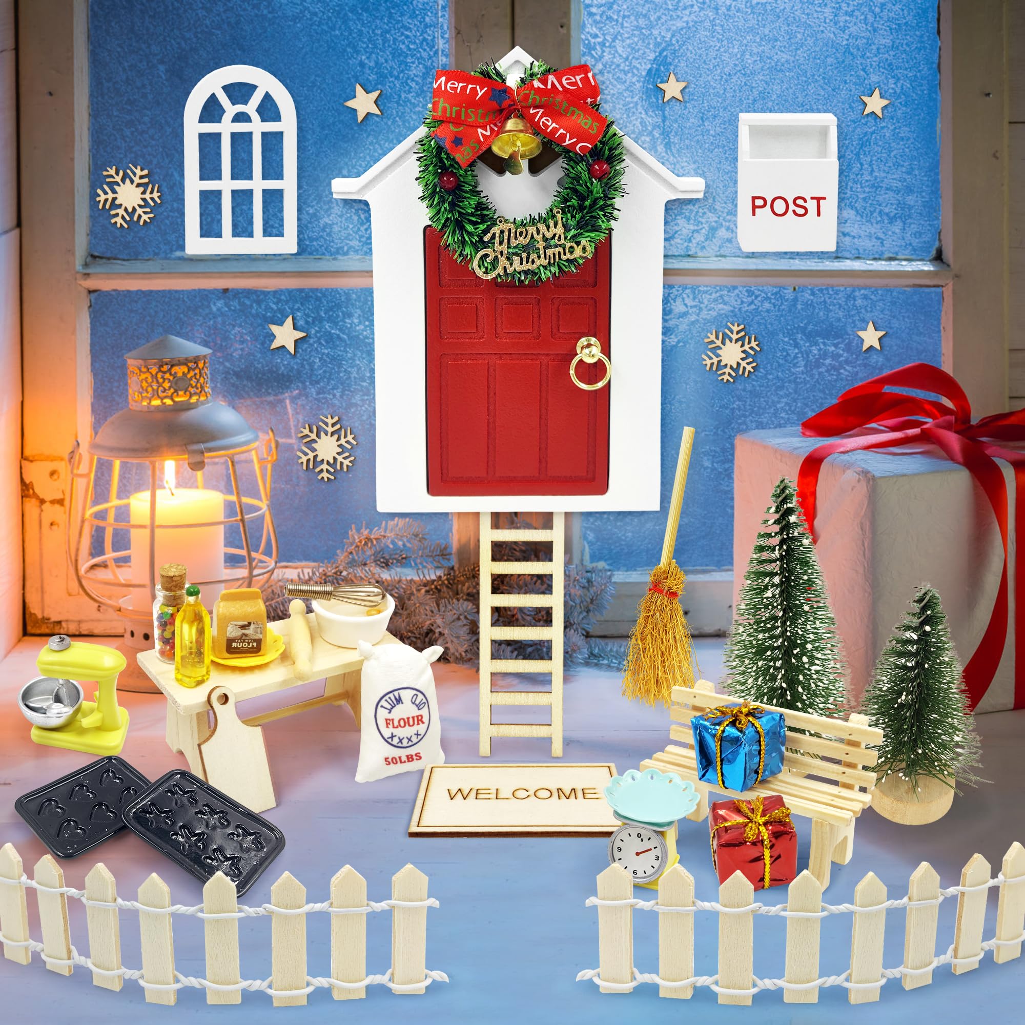 Accessoires Décoration Noël Accessoires Lutin Farceur Noël Kit Porte