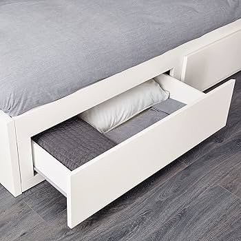 【あみ☆】IKEA FLEKKE フレッケ 引き出し2 ホワイト【送料込】 FLEKKE day-bed frame with 2 drawers, white, 80x200 cm - IKEA