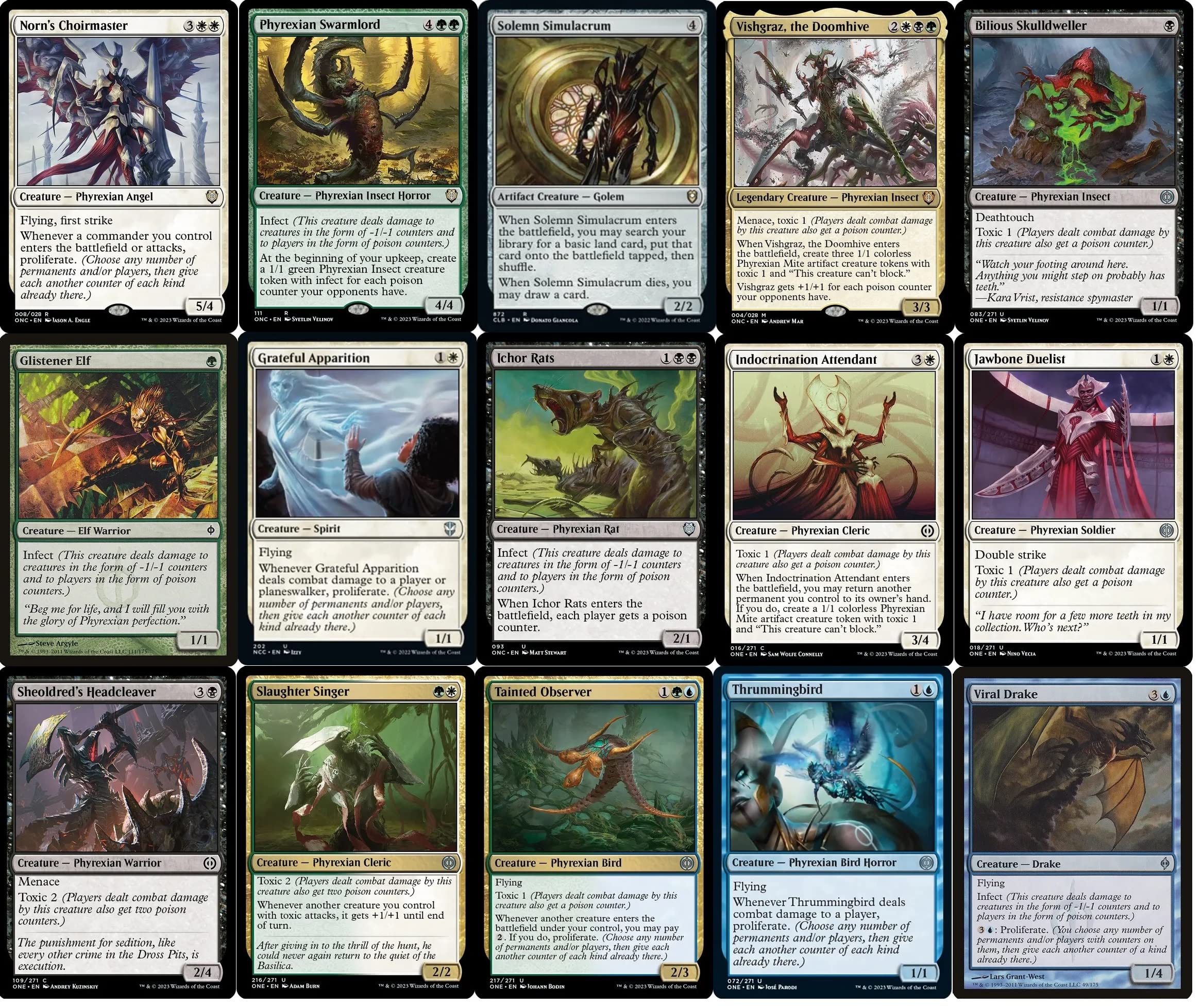 Amazon.com: Commander Atraxa Toxic Infect Deck - Black White Blue