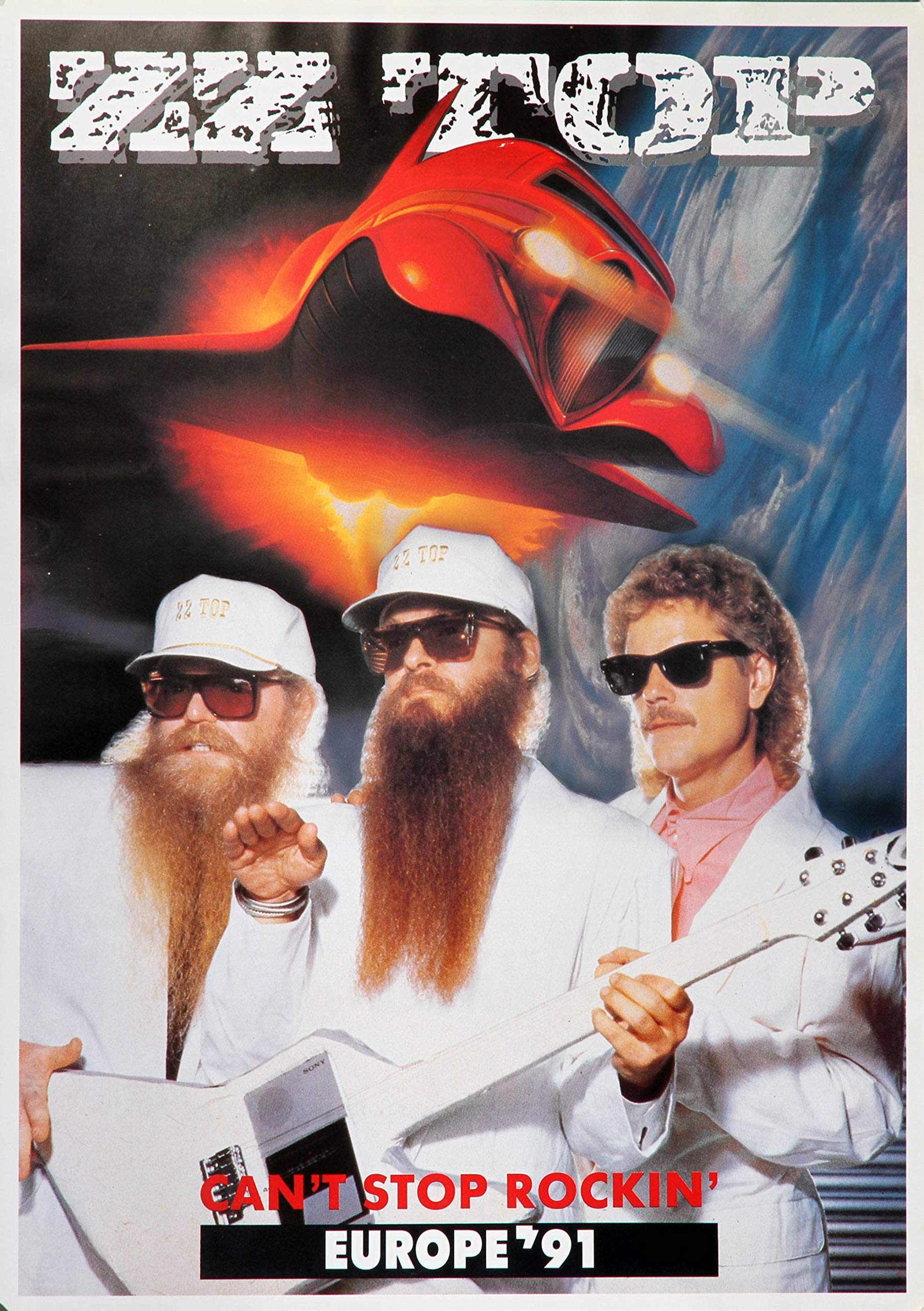 Premium Poster/Plakat | DIN A1 | Wanddeko | Live Konzert Veranstaltung » ZZ Top - Can`t Stop Rocking, 1991 «
