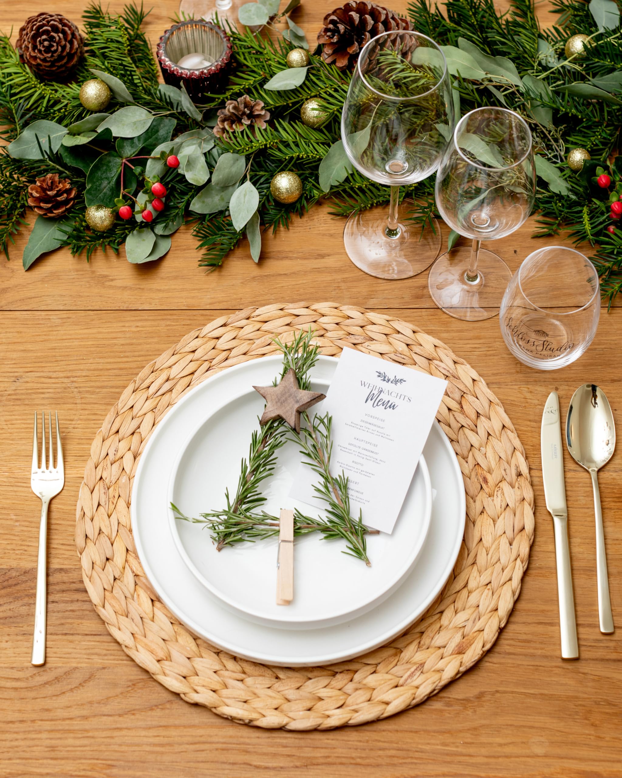 MÄSER Serie Vada - Set di piatti moderni per 4 persone in robusta qualità gastronomica, servizio da tavola 12 pezzi, design scandinavo, in porcellana resistente, bianco lucido