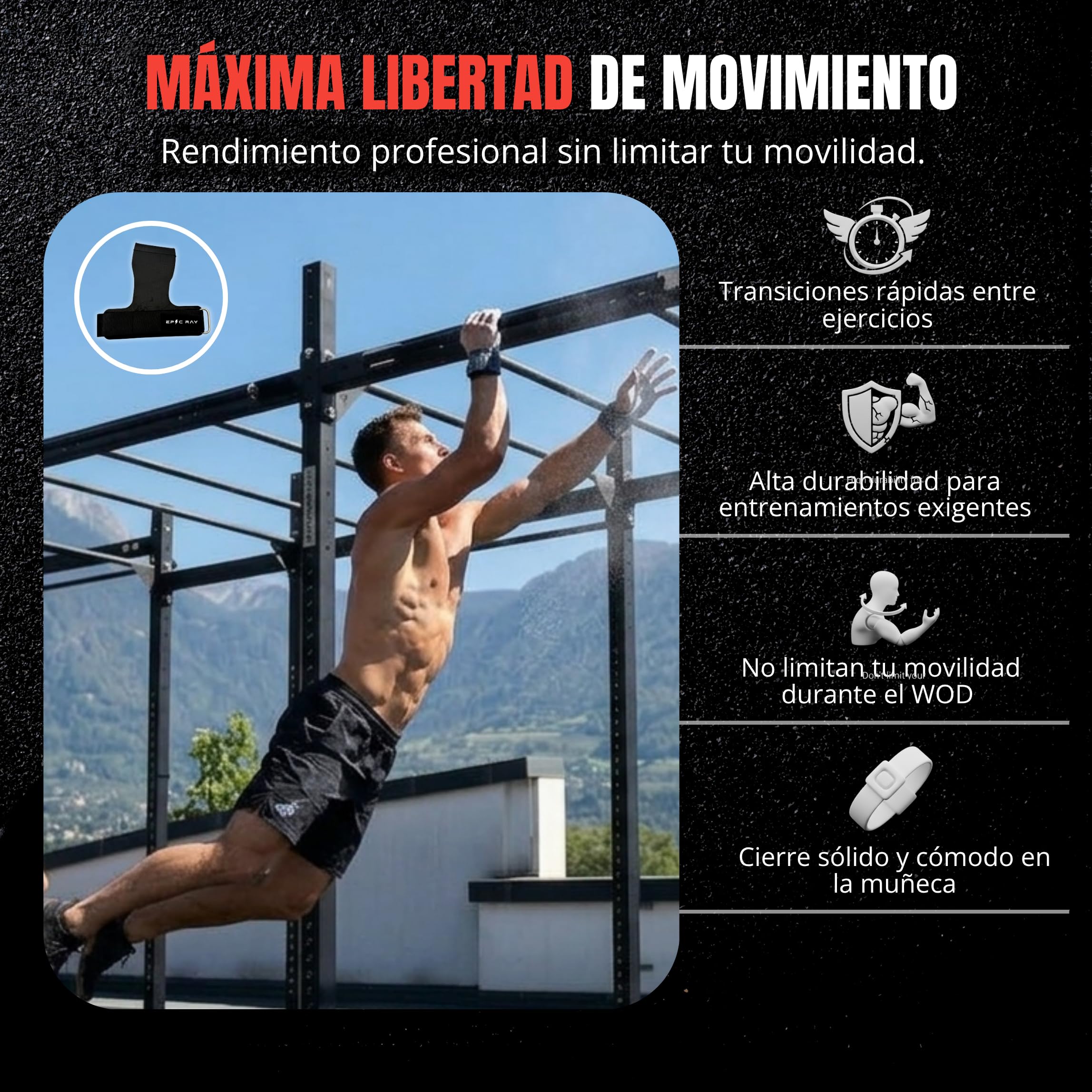 Calleras para Cross Training y Calistenia de Microfibra de Carbono – Kit Calleras, Muñequeras y Cinta Pulgar para Hombre y Mujer