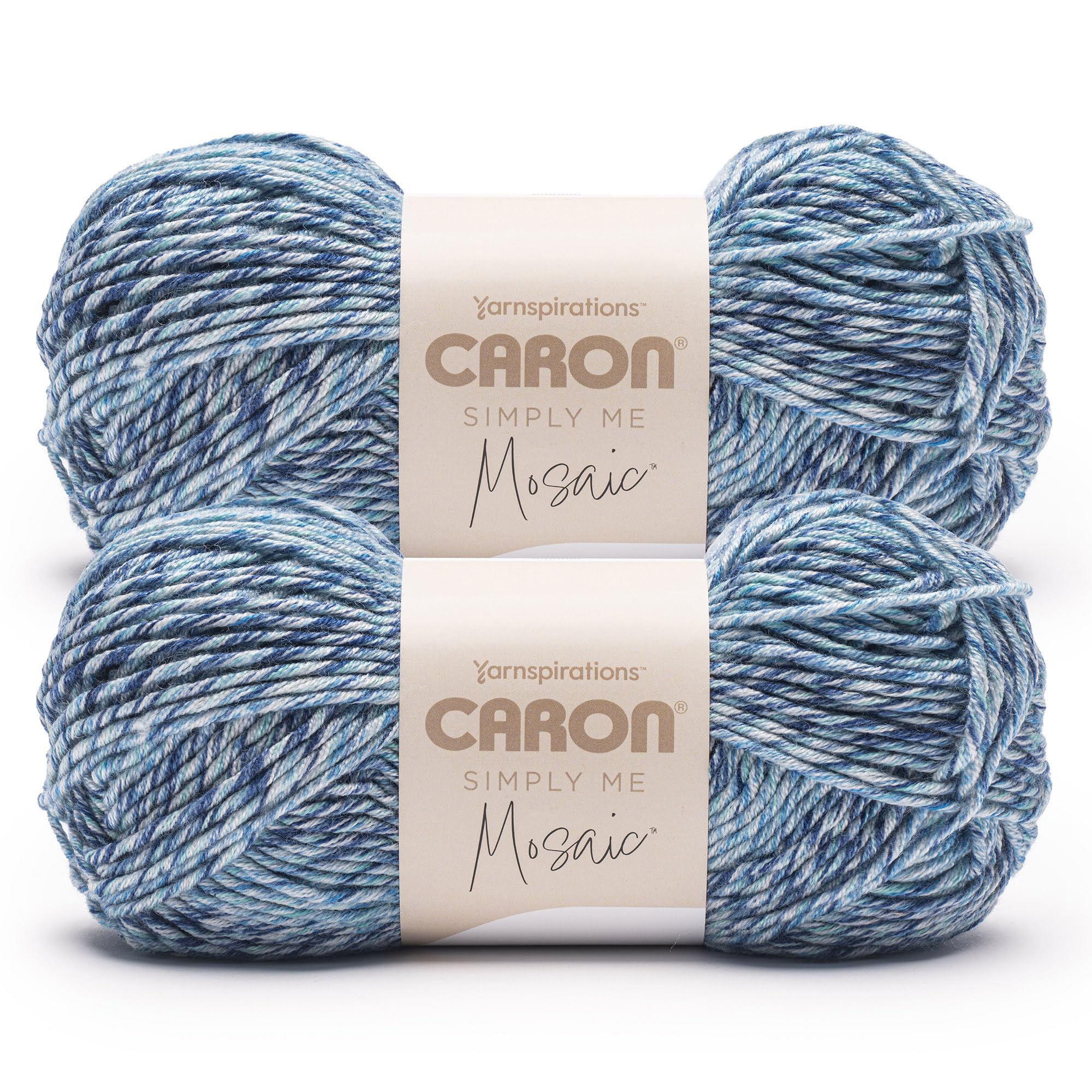 Amazon.com: Caron Simply Me Mosaic High Tide Yarn - 2 Pack of 140g