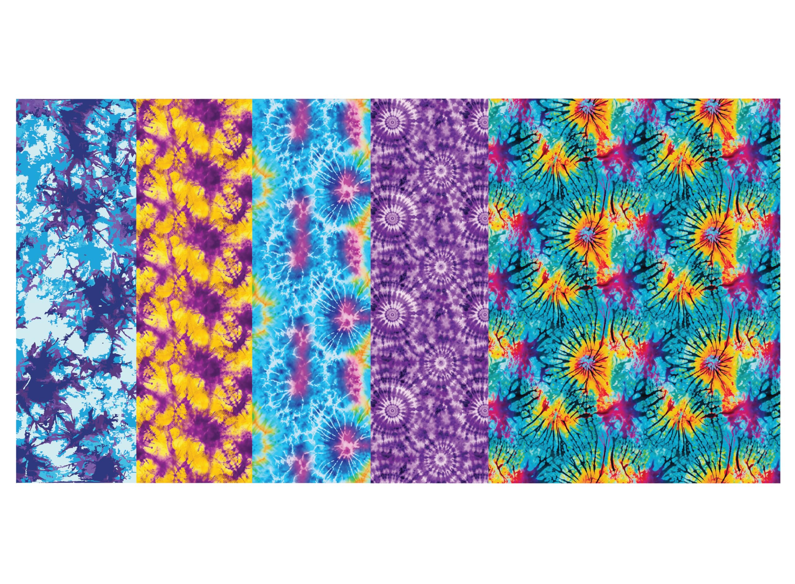 Glucomart Medical Tape for Nasogastric or Oxygen Tube (5 Count) – Maximum Strength Tube Tape, Waterproof & Hypoallergenic (Tie Dye Variety Pack) (Tube Tape)