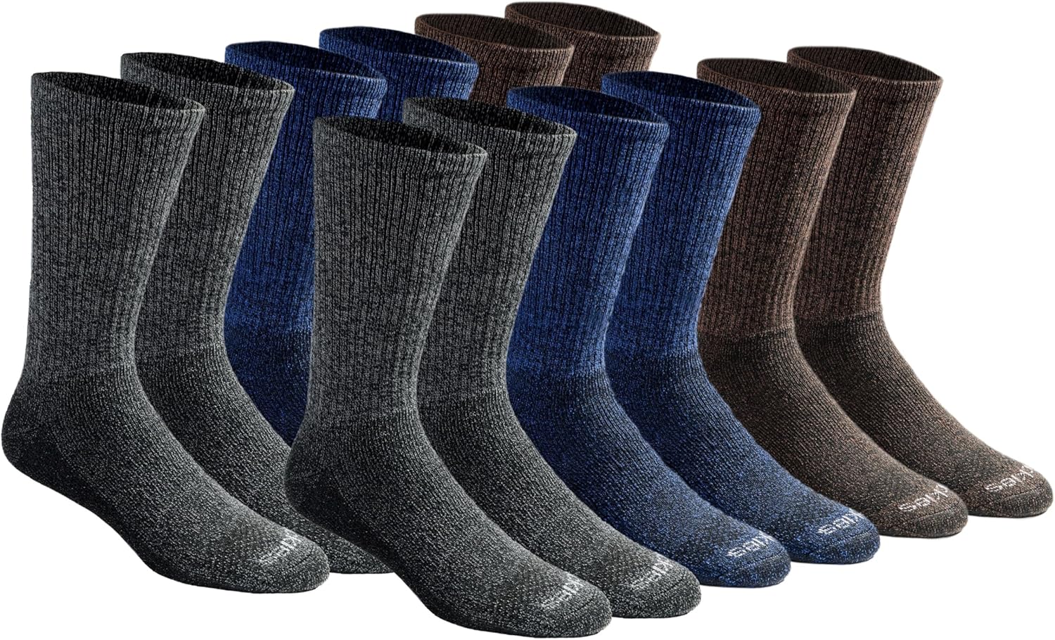 Grey/Blue/Brown (12 Pairs)