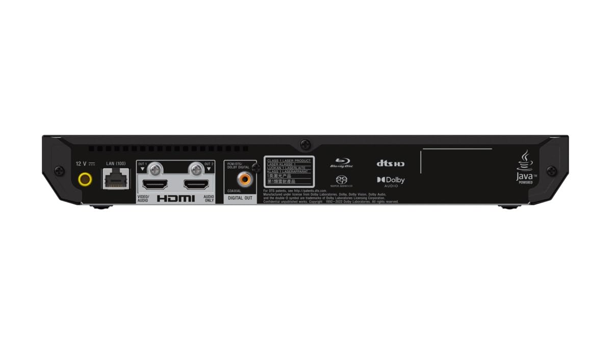 Sony Reproductor de BLU-Ray UBP-X700 4K Ultra HD: Audio de Alta resolución, HDR10, Dolby Vision, BT.2020, Conversión Ascendente Avanzada, Reproductor Universal, HDMI y SPDIF coaxial, Fácil de Usar