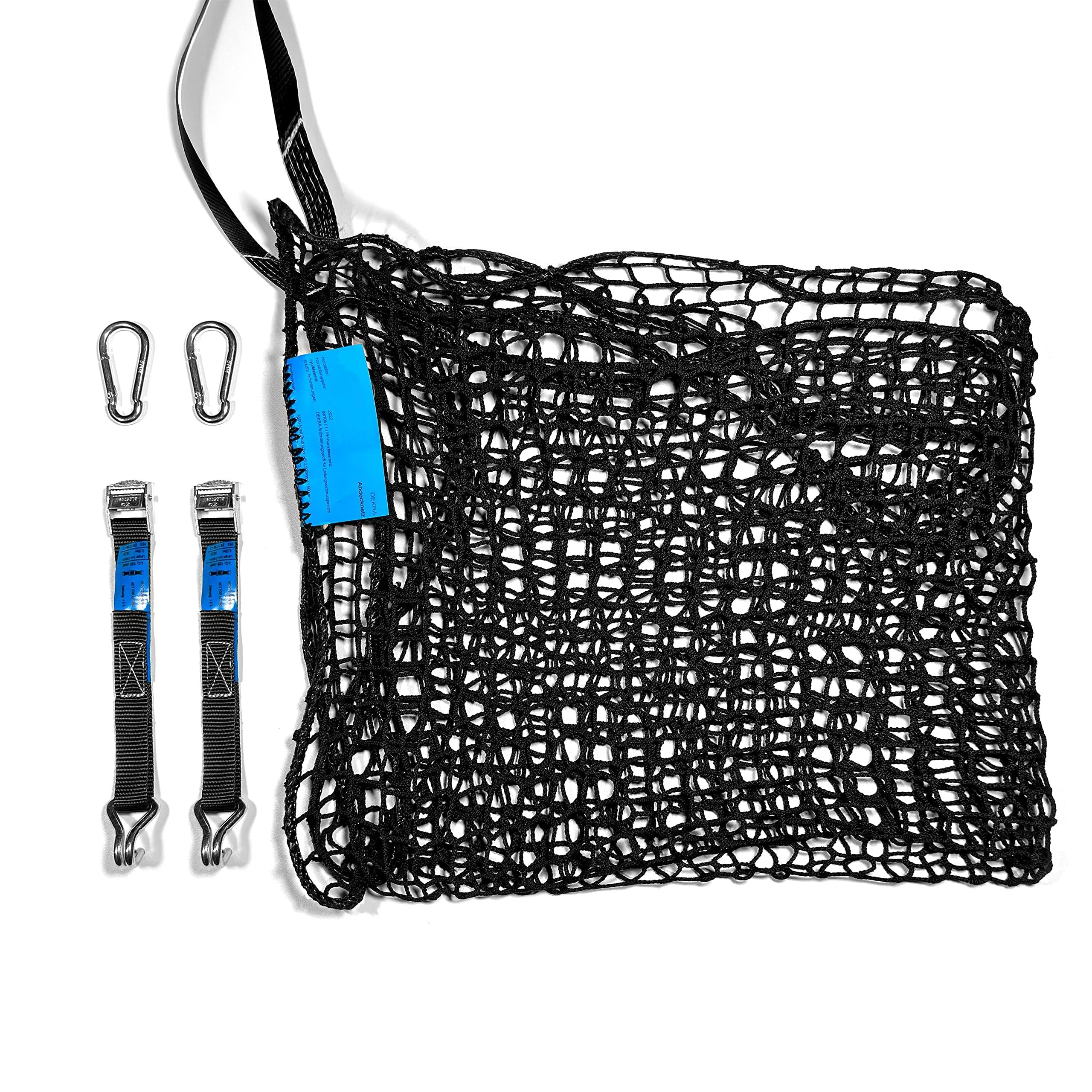 PKW Ladungssicherungskoffer Set 15-teilig Spanngurt mit Ratsche, Ladungssicherung, Abdecknetz, Antirutschmatte