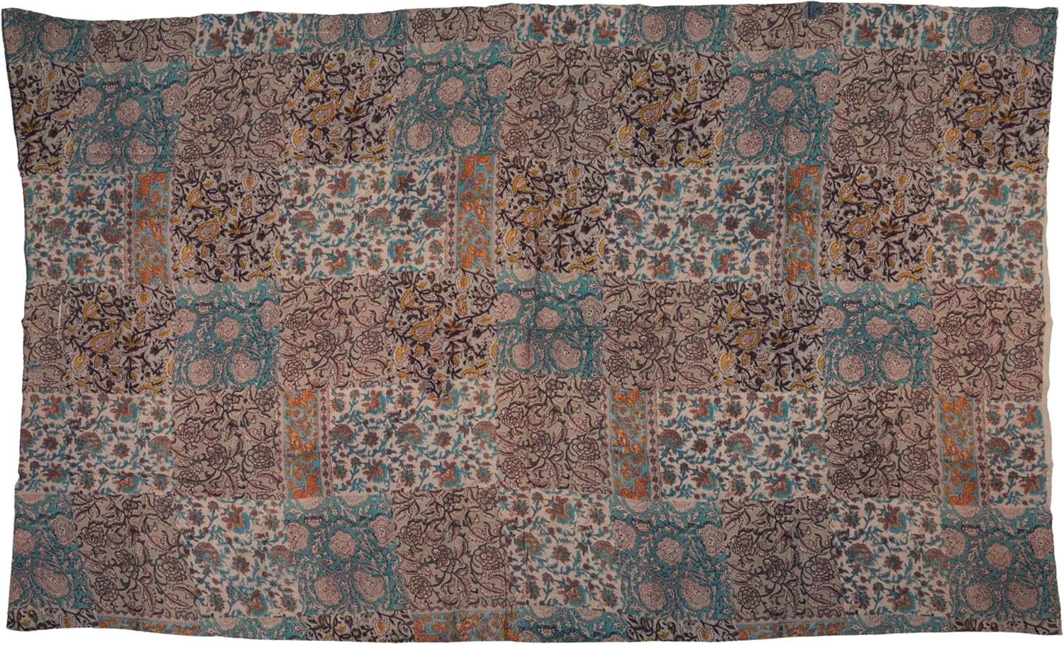 Creative Co-Op Vintage Cotton Printed Rali Throw with Embroidery, Multicolor - Image 6