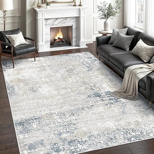 Miniatura 46 de Art&Tuft Alfombra Lavable, Alfombras de Área Abstractas con Respaldo Antideslizante, Alfombras Resistente a Manchas para Sala de Estar, Alfombra