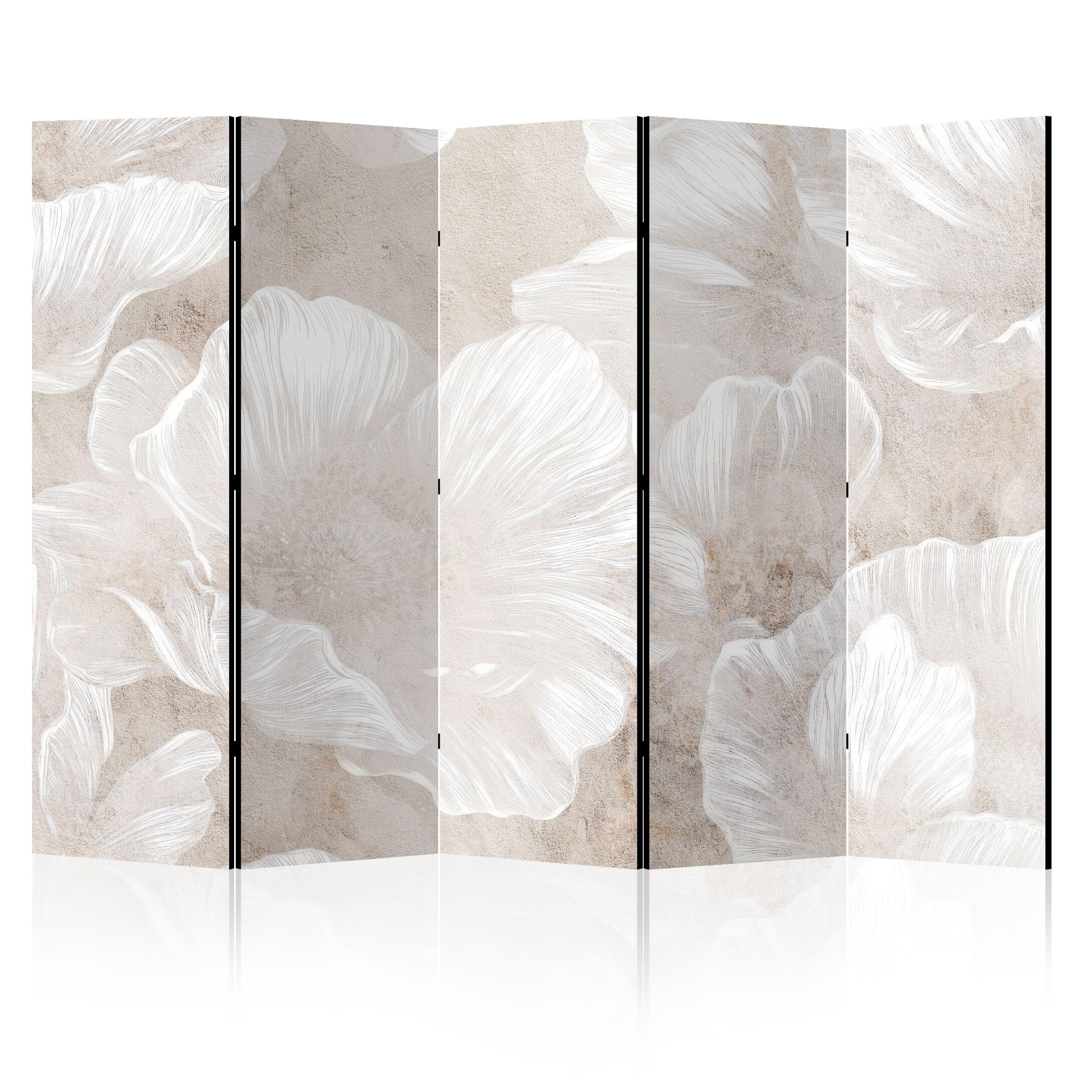 Paravent Raumteiler Innen beidseitig Bedruckt 225x172 cm Blumen 22