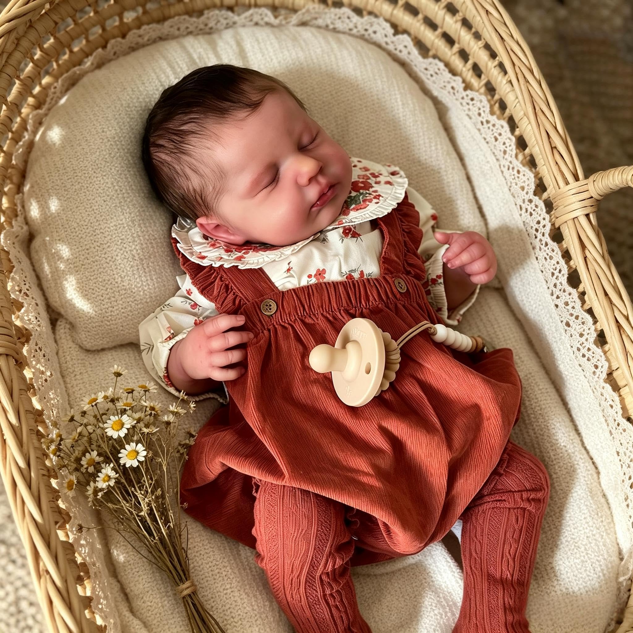 RXDOLL Vollvinyl Reborn Puppe Mädchen, 20 Zoll Realistische Reborn Baby Puppen Silikon Ganzkörper, Anatomisch Korrekte Lebensechte Neugeborenenpuppe für Kinder und Sammler