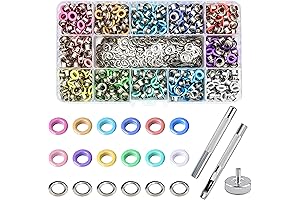 YHNTGB 600 Pcs Macaron Color Paper Eyelets Kit