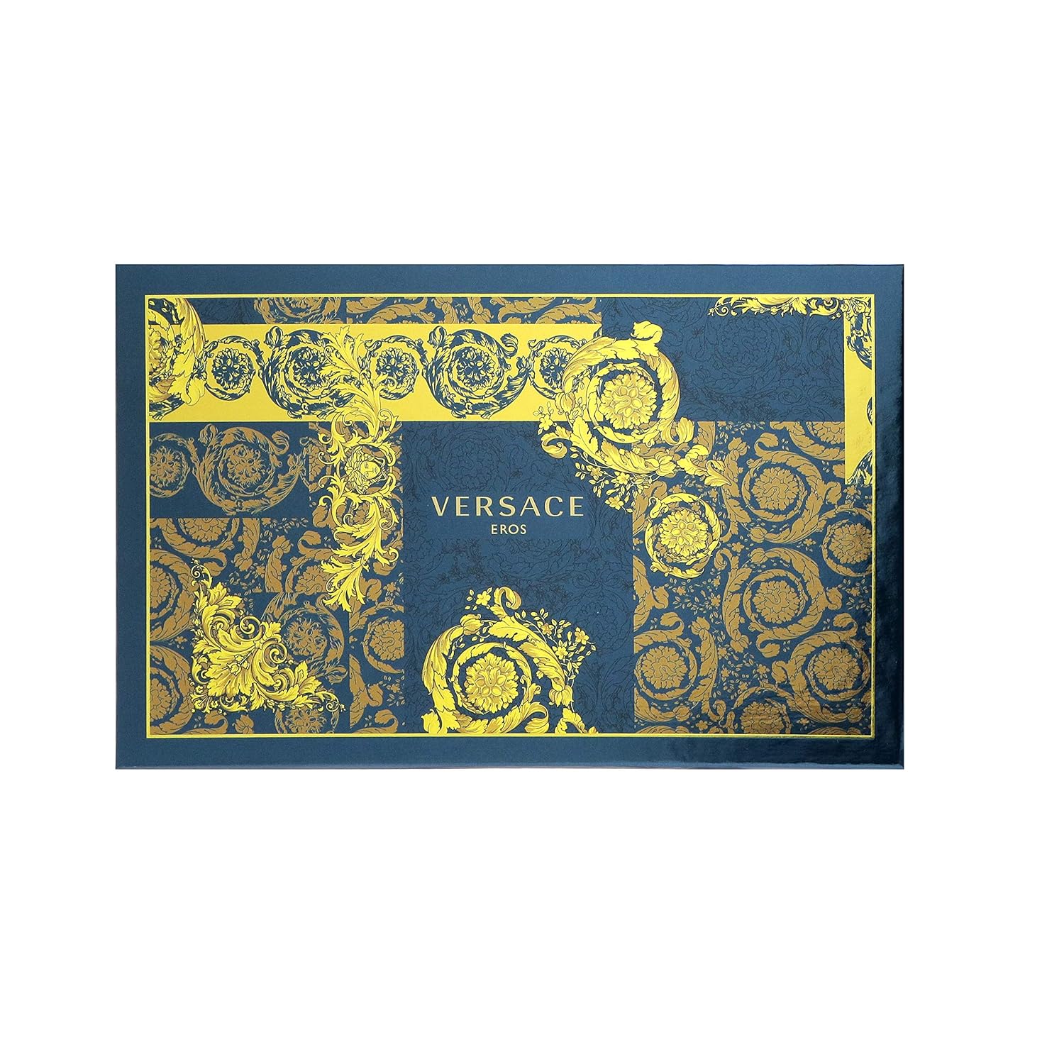 Gianni Versace Eros 3 Pc. Gift Set (Eau De Toilette Spray 3.4 Ounce + Eau De Toilette Spray 0.3 Ounce + Versace Blue Trousse) for Men, 3.4 Fl Ounce image 5 of 6 B07JK1PZ53