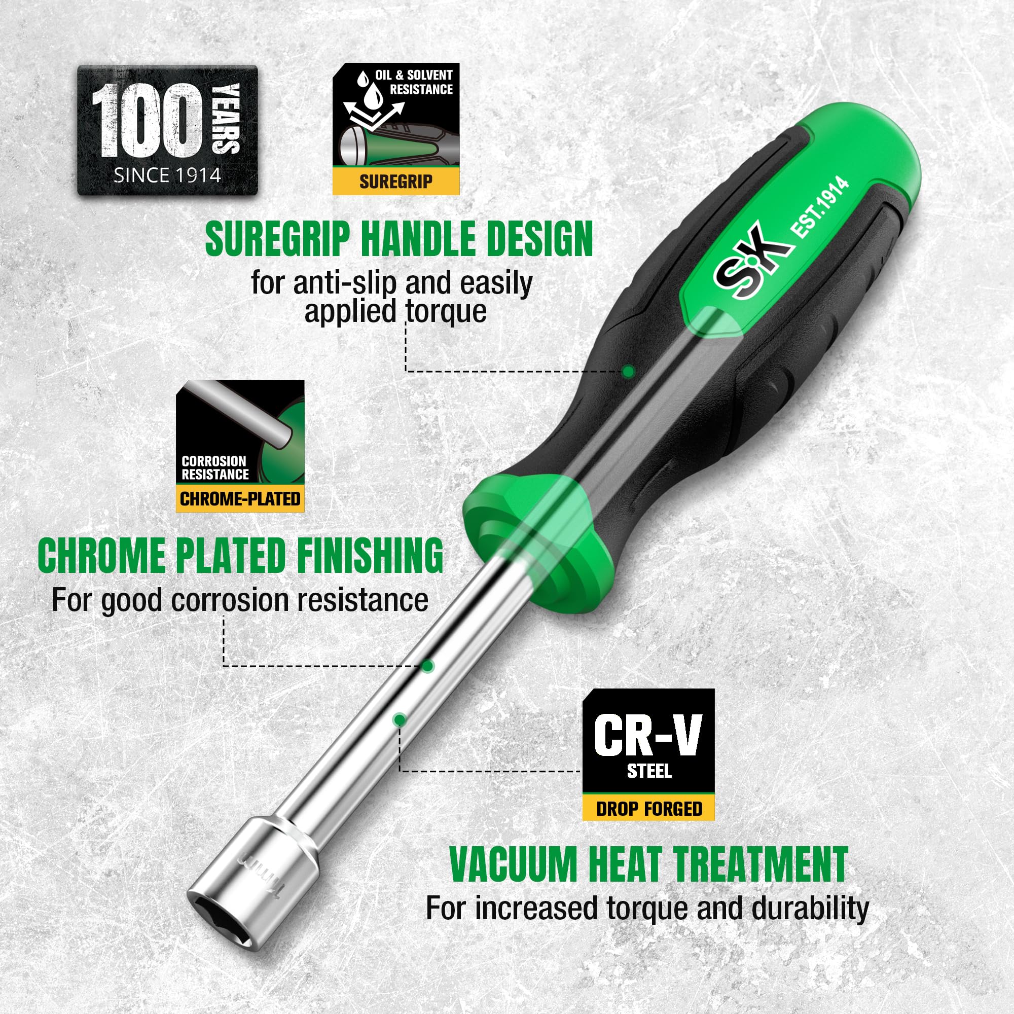 SK Nut Driver Set - 7 Piece Metric -3 SK Nut Driver Set - 7 Piece Metric -3