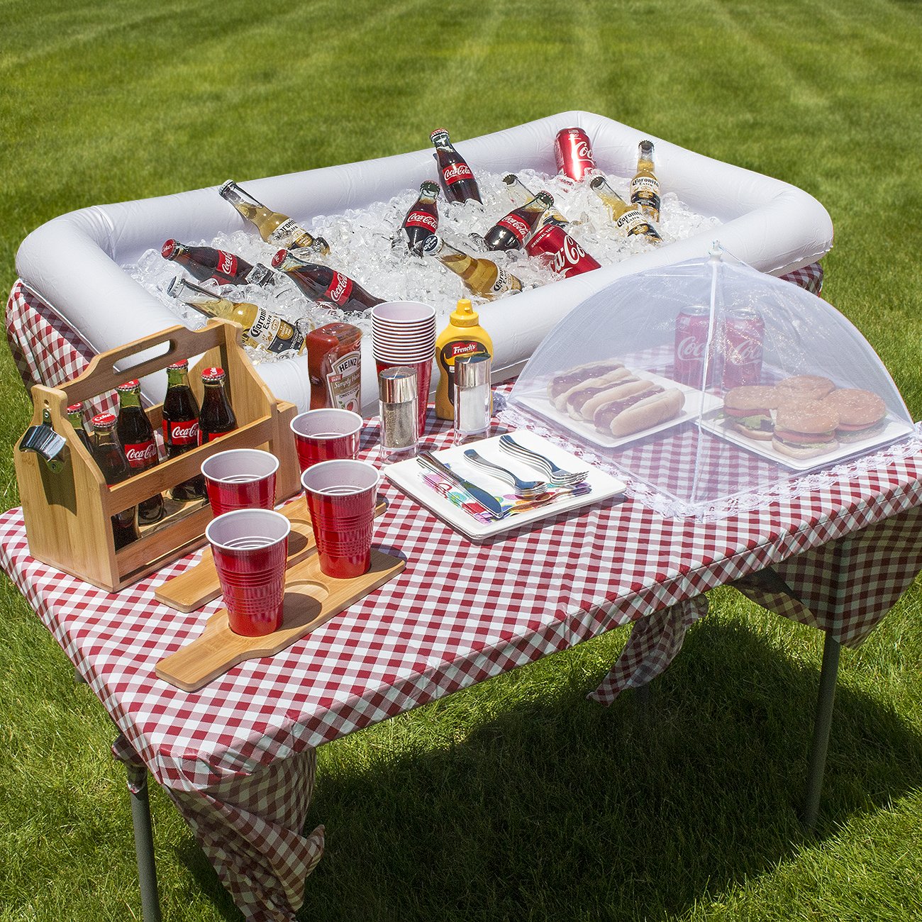 Snapklik.com : Sorbus Inflatable Serving Bar & Food Umbrella Mesh Cover ...