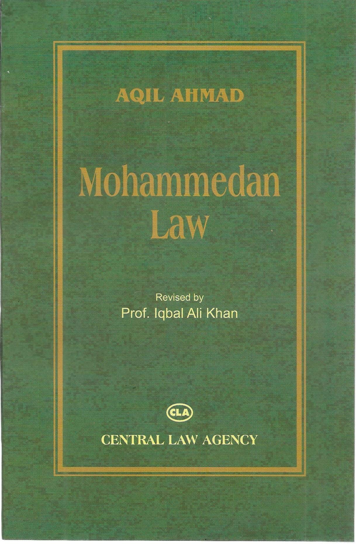 Aqil Ahmad Mohammedan Law