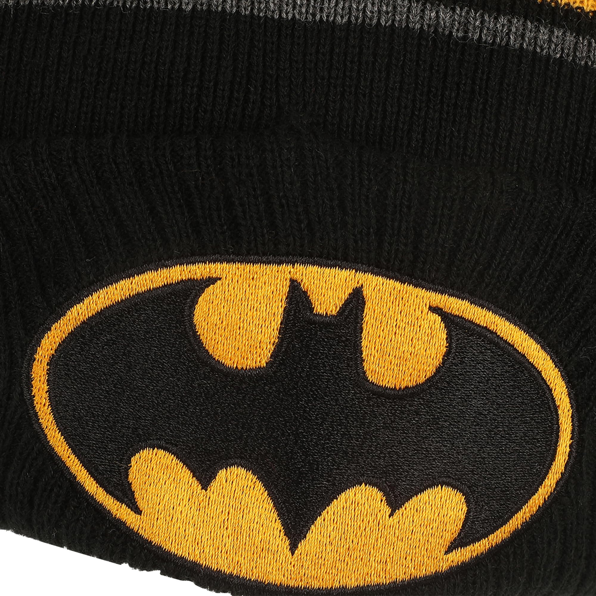 Bioworld Batman Logo & Name Text Black Cuff Beanie