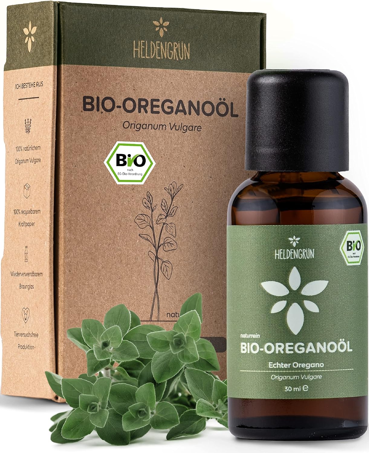 Heldengrün® Organic Oregano Oil [High Dose] with +80 Carvacrol